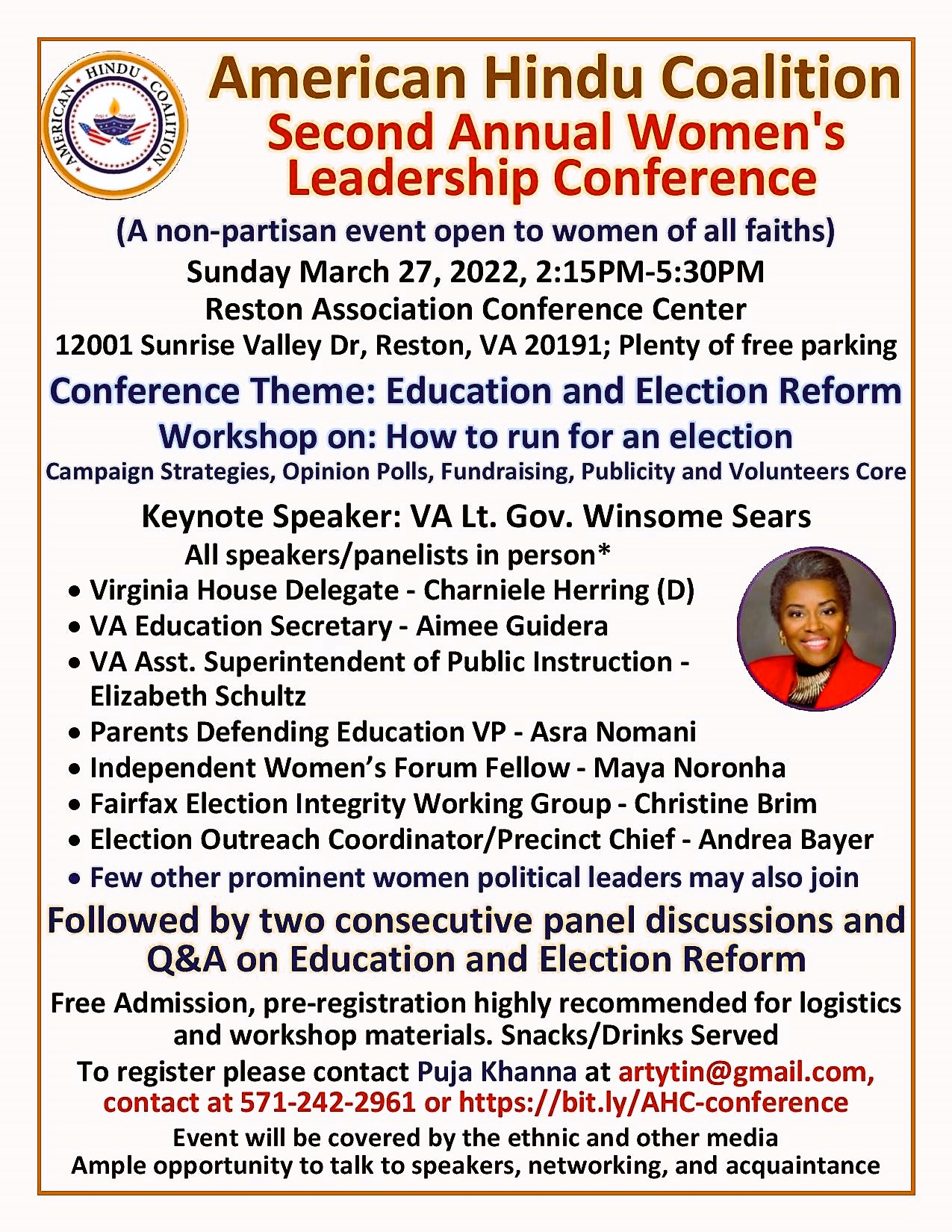 American Hindu Coalition Second Annual Women’s Leadership Conference
